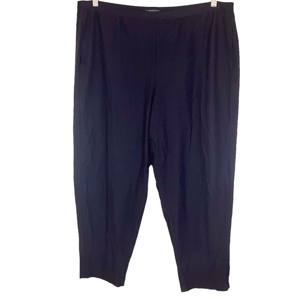 Eileen Fisher Womens Pull On Black Dress Pant Size XL Comfy Office Wear Boho